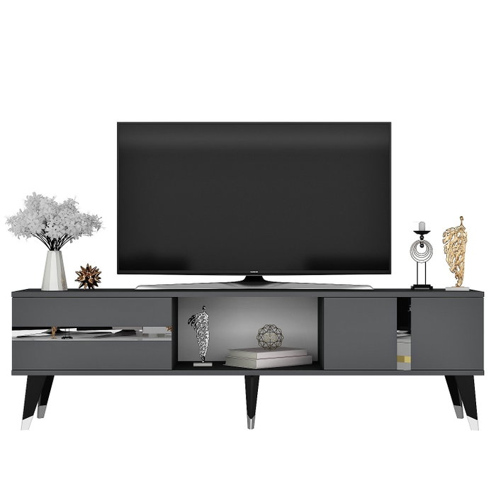 Hanah Home Soporte para TV Vania - Antracita y Plata Hanah Home Soporte para TV Vania - Antracita y Plata